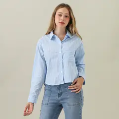 AMERICAN ABBEY - Blusa Manga Larga Algodón Mujer