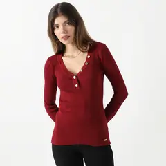 MOSSIMO - Polo Manga Larga Casual Mujer