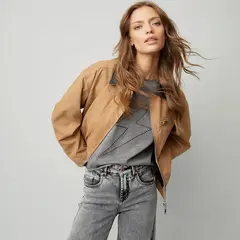 DENIMLAB - Casaca Mujer Algodón Manga Larga Diseño Casual