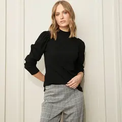 BASEMENT - Polo Manga Larga Casual Mujer
