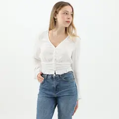 SYBILLA - Blusa Manga Larga Casual Mujer