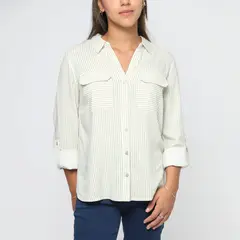 ELLE - Blusa Manga Larga Casual Mujer