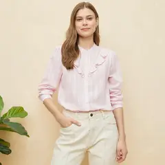ELLE - Blusa Manga Larga 100% Algodón Mujer