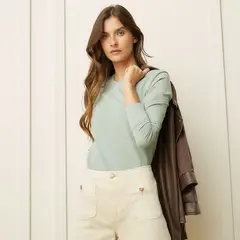 BASEMENT - Polo Manga Larga Algodón Mujer