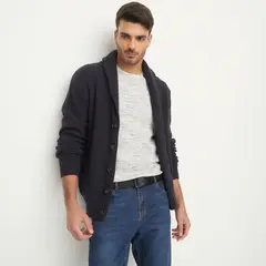 BASEMENT - Cardigan Manga Larga Hombre