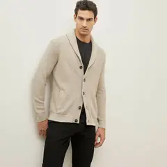 WOLF&HANK - Cardigan Manga Larga Algodón Hombre
