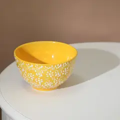 MYTH ARTS - Vela Sin Aroma En Bowl Amarillo 15cm