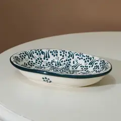 MYTH ARTS - Bowl Oval Verde Con Textura 19cm