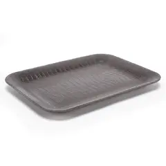 ARTPELLE - Bandeja Rectangular Con Asas Cuero Croco Negro 55x40x3cm