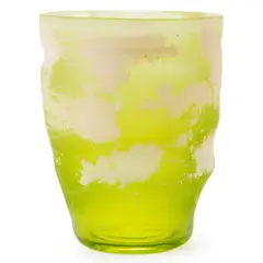 DEKOR CAM - Jarrón Vidrio Scavo Menta Luna 16x22cm.