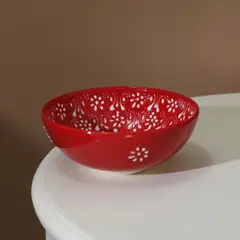 MYTH ARTS - Bowl Rojo Con Diseño Interior 16cm