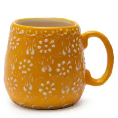 MYTH ARTS - Taza De Cerámica Amarilla Con Diseño Y Textura 9cm