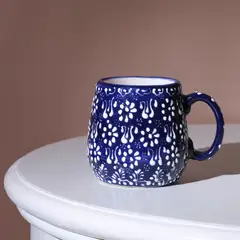 MYTH ARTS - Taza De Cerámica Azul Con Diseño Y Textura 9cm
