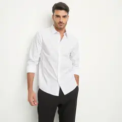 BASEMENT - Camisa Manga Larga Slim Fit Hombre