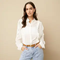 UNIVERSITY CLUB - Blusa Manga Larga Casual Mujer