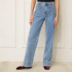 BASEMENT - Jean Wide Algodón Mujer