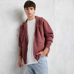 BEARCLIFF - Polera Relaxed Fit Con Gorro Hombre Algodón