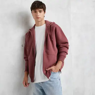 BEARCLIFF - Polera Relaxed Fit Con Gorro Hombre Algodón