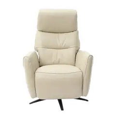 BASEMENT HOME - Sofá Reclinable Eléctrico Nova 1 Cuerpo De Cuero con Independencia de Movimiento y Puerto USB