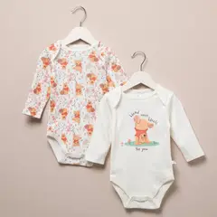 WINNIE THE POOH - Body Bebé Niña Pack X2 Algodón
