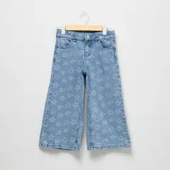 YAMP - Jeans Wide Leg Niña Algodón Diseño Liso
