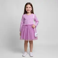 YAMP - Vestido con Cartera Niña Algodón