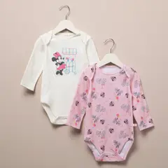MINNIE - Body Bebé Niña Pack X2 Algodón