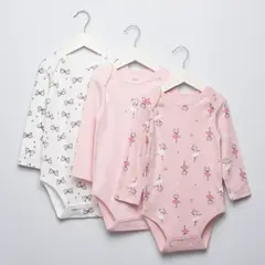 YAMP - Body Bebé Niña Pack X3 Algodón