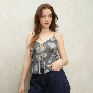 SYBILLA - Blusa Sin Mangas Casual Mujer