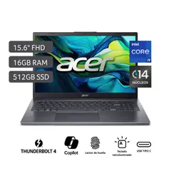 Laptop Intel Core I9 16gb 512sd W11 Aspire 15.6" 13° Va Gen