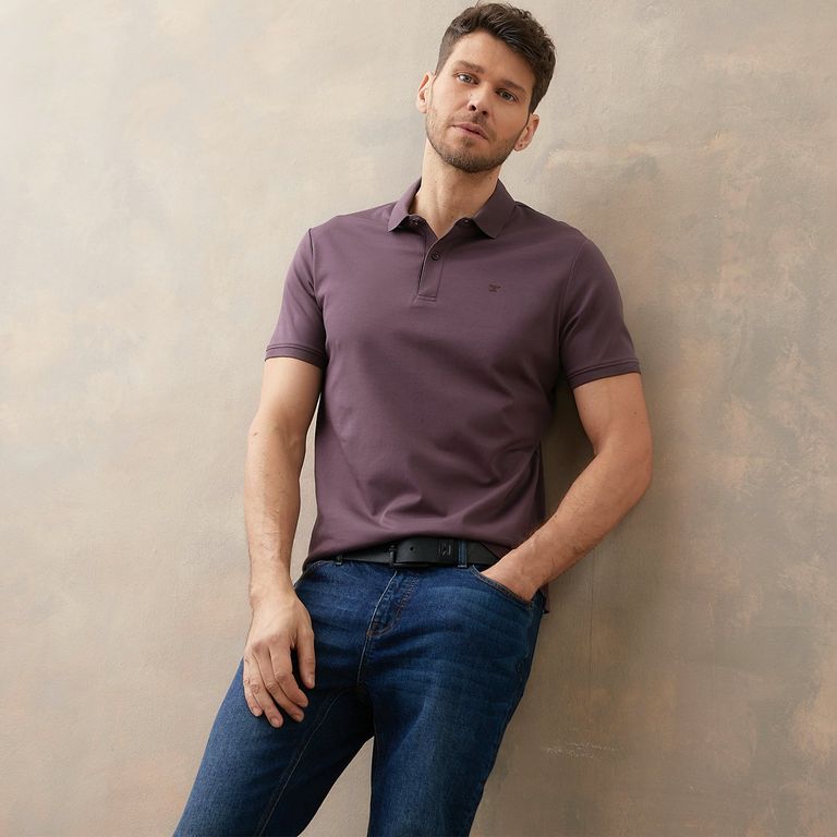 Polo Manga Corta Cuello Polo Algodón Hombre