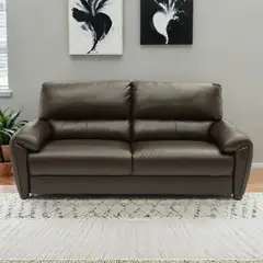 BASEMENT HOME - Sofá Bailey 3 Cuerpos de Cuero Combinado