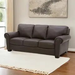 ROBERTA ALLEN - Sofá Castle 3 Cuerpos De Cuero Combinado