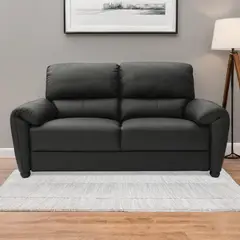 BASEMENT HOME - Sofá Bailey 2 Cuerpos de Cuero Combinado