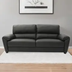 BASEMENT HOME - Sofá Bailey 3 Cuerpos de Cuero Combinado