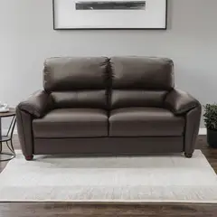 BASEMENT HOME - Sofá Bailey 2 Cuerpos de Cuero Combinado