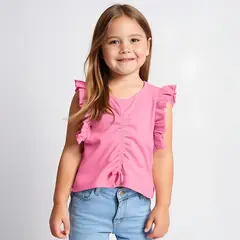 YAMP - Polo Manga Corta Niña Algodón