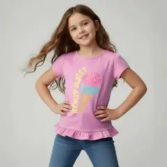 YAMP - Polo Manga Corta Niña Algodón