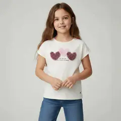 YAMP - Polo Manga Corta Niña Algodón