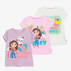 LA CASA DE GABBY - Polo Niña Algodón Pack X3 Gabbys Dollhouse