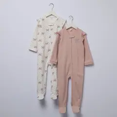 YAMP - Pijama Bebé Niña Franela Packx2
