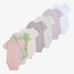 YAMP - Body Bebé Niña Pack X7 Manga Corta Algodón