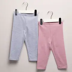 YAMP - Legging Bebé Niña Algodón Pack X2