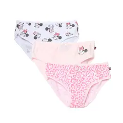 MINNIE - Calzones Niña Algodón Pack X3