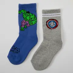 AVENGERS - Pack X2 Medias Largas Niño Algodón