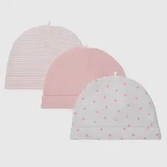 YAMP - Gorro Bebé Niña Algodón Pack X3
