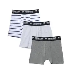 FEDERATION - Boxer Niño Algodón Pack X3