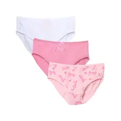 BARBIE - Calzones Niña Pack X3 Algodón