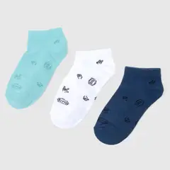 FEDERATION - Medias Cortas Niño Pack X3 Algodón