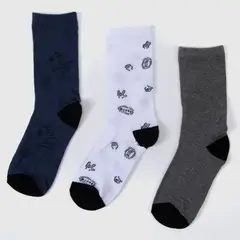 FEDERATION - Pack X3 Medias Largas Niño Algodón